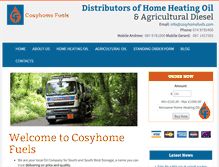 Tablet Screenshot of cosyhomefuels.com